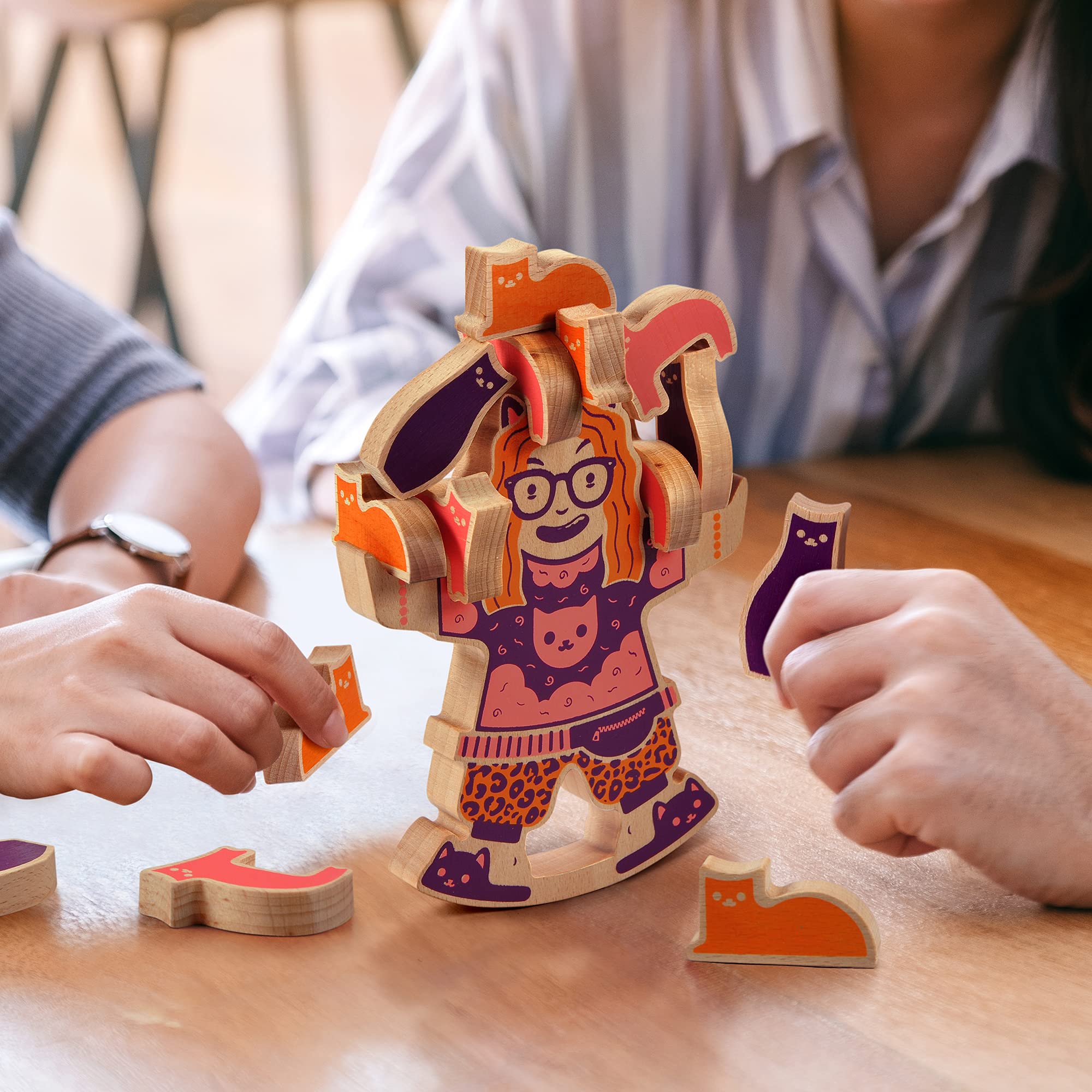 Amazon.com: Genuine Fred Crazy CAT Lady Wooden Stacking and